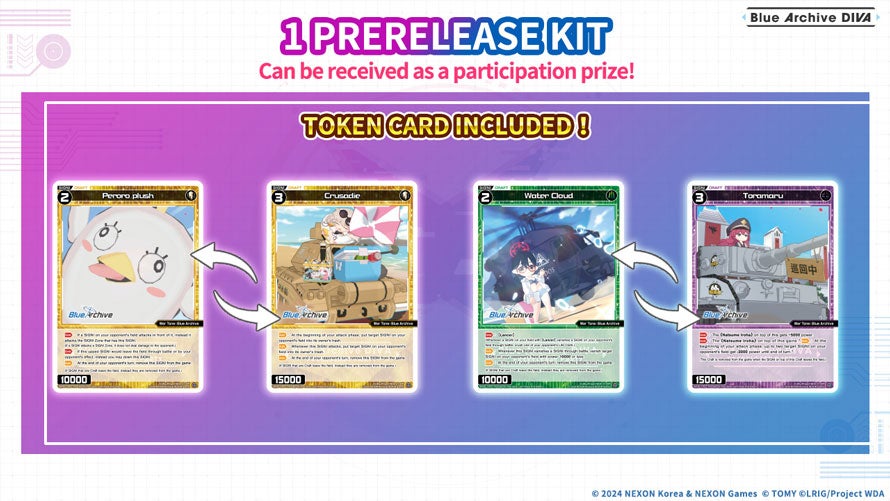 Pre-release Kit Card list 