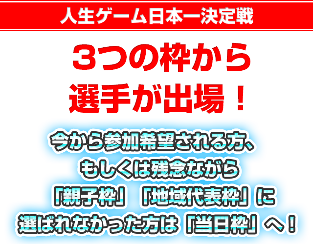 第1回人生ゲームフェスタ 人生ゲーム日本一決定戦開催 商品情報 人生ゲーム タカラトミー