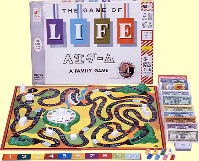 TAKARA タカラ 人生ゲーム 1968年版 ルーレット 箱 各種備品金券-