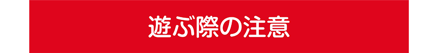 遊ぶ際の注意