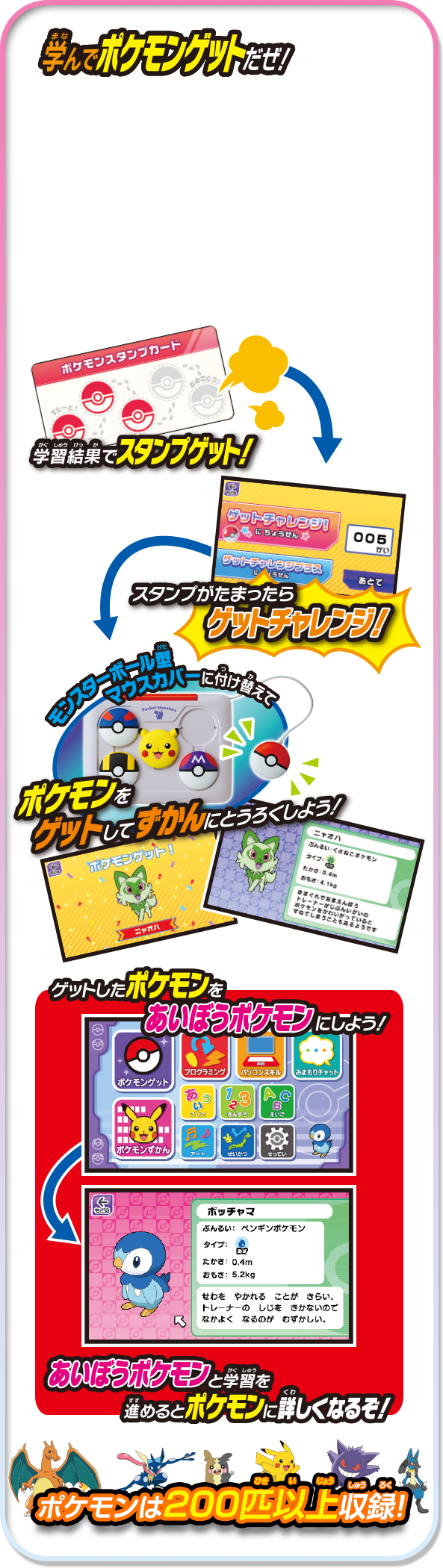 ポケモンピカッとアカデミー マウスでゲットパソコン＋｜ポケットモンスター｜タカラトミー