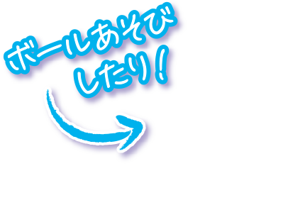 ボールあそびしたり！