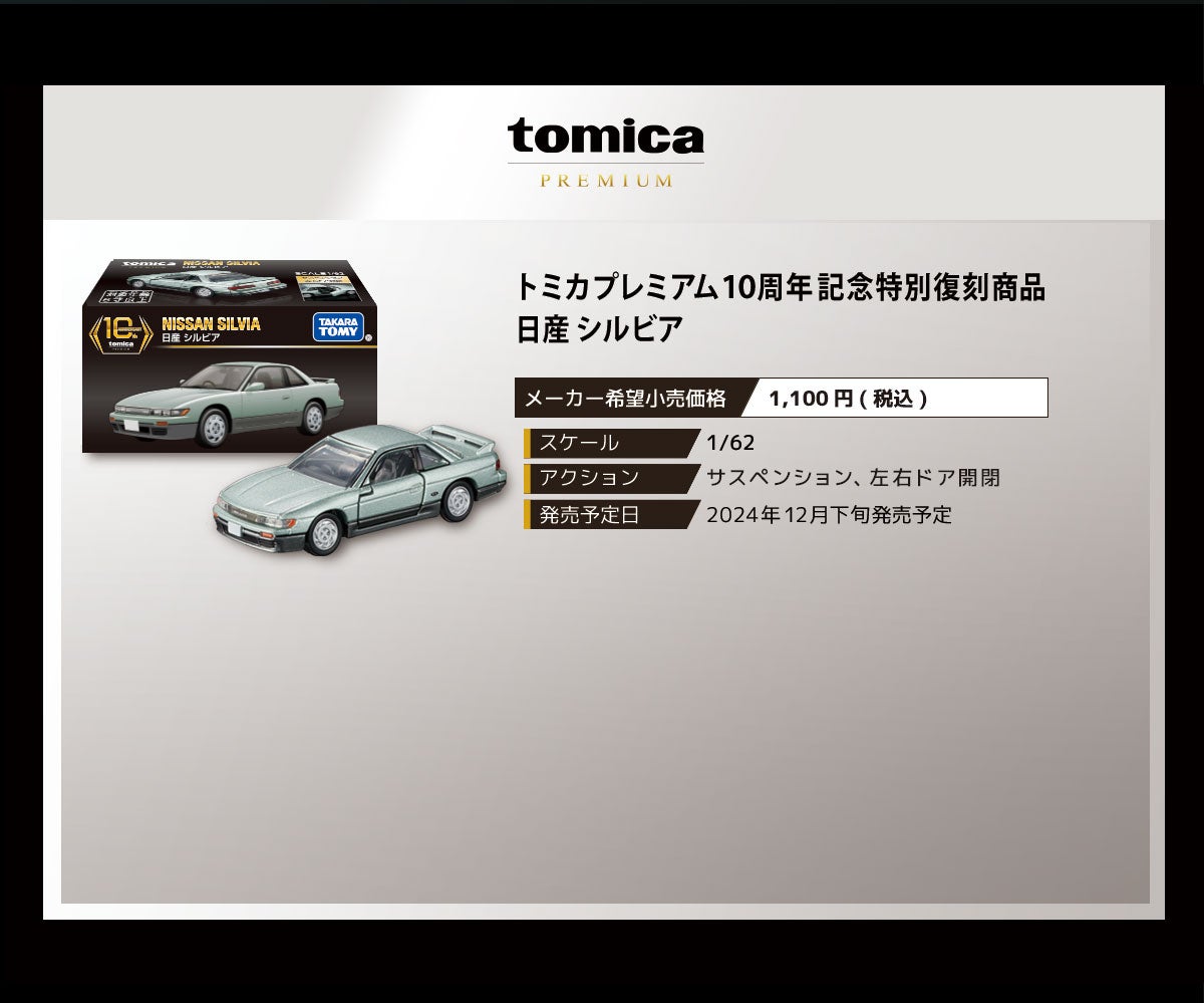 トミカプレミアム１０周年記念特別復刻商品 日産 シルビア