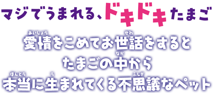 マジでうまれる、ドキドキたまご　愛情をこめてお世話をするとたまごの中から本当に生まれてくる不思議なペット