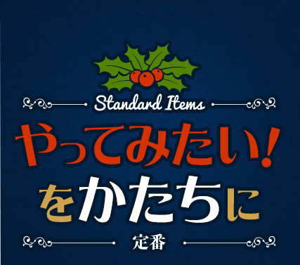 やってみたい！をかたちに 定番 定番