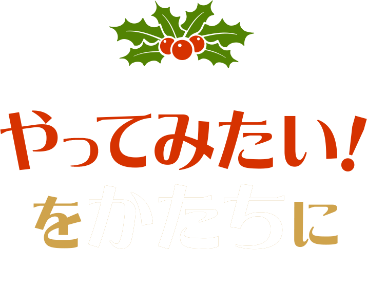 やってみたいをかたちに！